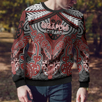 Aotearoa Iwi Ngapuhi Personalised Ugly Christmas Sweater Maori Kowhaiwhai Pattern LT19 - Polynesian Pride