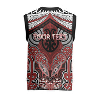 Aotearoa Iwi Ngapuhi Personalised Christmas Knitted V-Neck Vest Maori Kowhaiwhai Pattern LT19 - Polynesian Pride