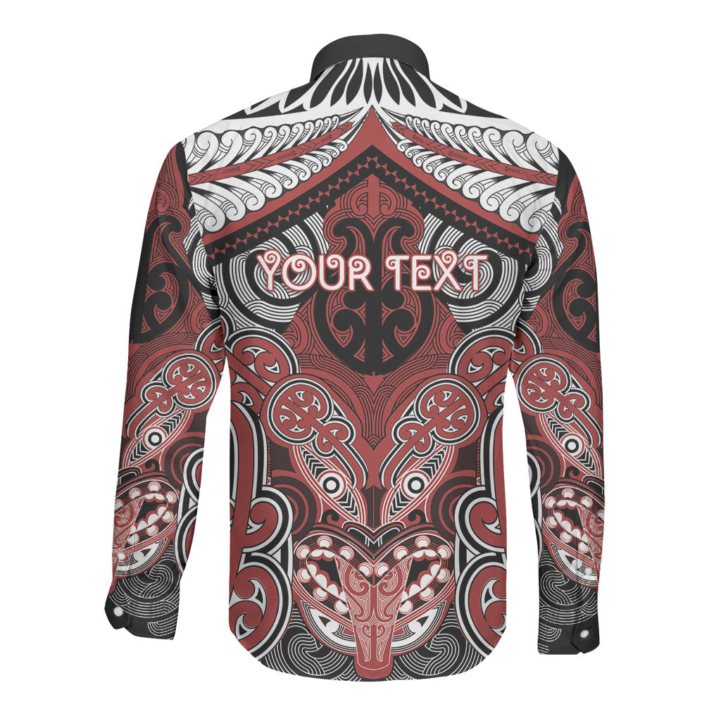 Aotearoa Iwi Ngapuhi Personalised Long Sleeve Button Shirt Maori Kowhaiwhai Pattern LT19 - Polynesian Pride