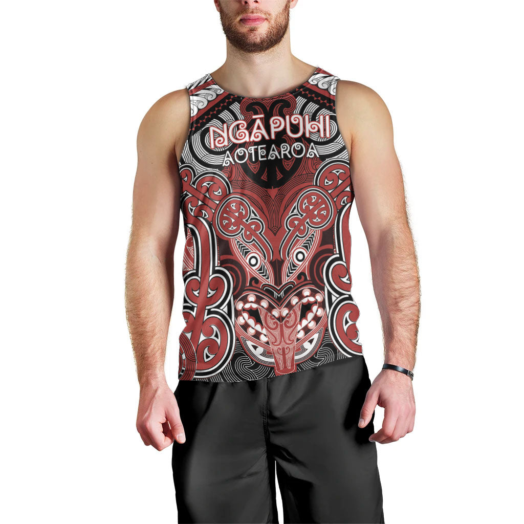 Aotearoa Iwi Ngapuhi Personalised Men Tank Top Maori Kowhaiwhai Pattern LT19 - Polynesian Pride
