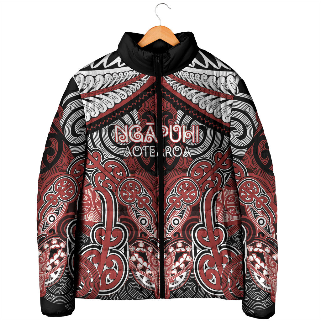 Aotearoa Iwi Ngapuhi Personalised Padded Jacket Maori Kowhaiwhai Pattern LT19 - Polynesian Pride