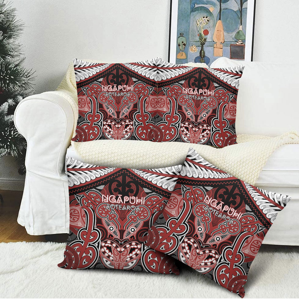 Aotearoa Iwi Ngapuhi Pillow Cover Maori Kowhaiwhai Pattern LT19 - Polynesian Pride