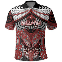 Aotearoa Iwi Ngapuhi Personalised Polo Shirt Maori Kowhaiwhai Pattern LT19 Red - Polynesian Pride