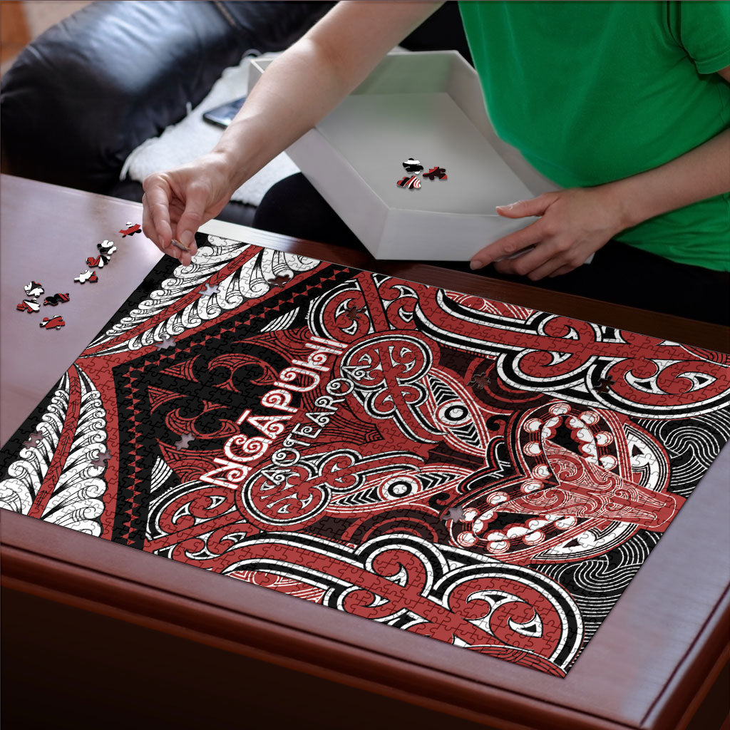 Aotearoa Iwi Ngapuhi Puzzle Maori Kowhaiwhai Pattern LT19 - Polynesian Pride