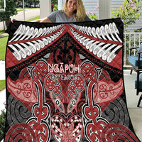 Aotearoa Iwi Ngapuhi Quilt Maori Kowhaiwhai Pattern LT19 Red - Polynesian Pride