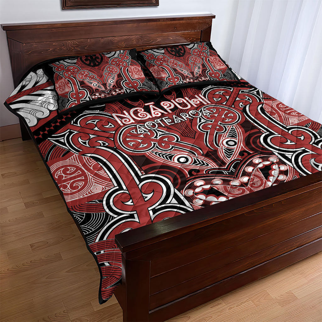 Aotearoa Iwi Ngapuhi Quilt Bed Set Maori Kowhaiwhai Pattern LT19 - Polynesian Pride