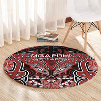 Aotearoa Iwi Ngapuhi Round Carpet Maori Kowhaiwhai Pattern LT19 - Polynesian Pride