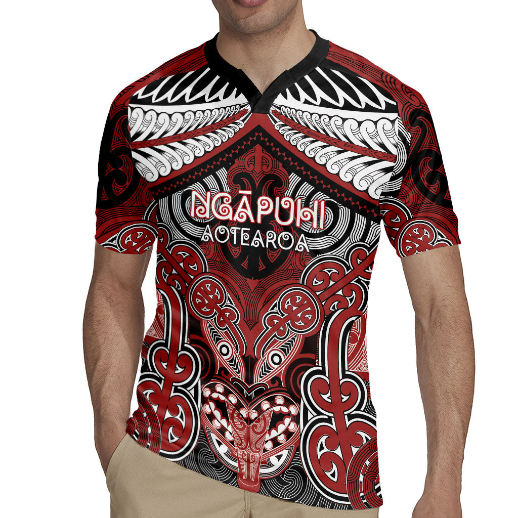 Aotearoa Iwi Ngapuhi Personalised Rugby Jersey Maori Kowhaiwhai Pattern LT19 - Polynesian Pride