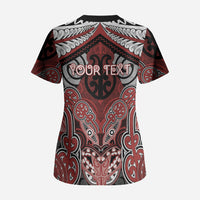 Aotearoa Iwi Ngapuhi Personalised Scrub Top Maori Kowhaiwhai Pattern LT19 - Polynesian Pride