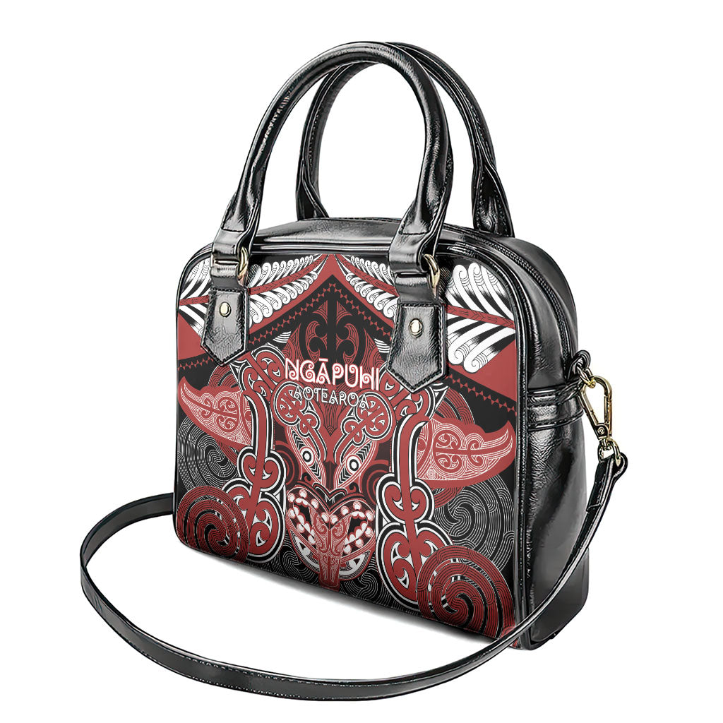 Aotearoa Iwi Ngapuhi Shoulder Handbag Maori Kowhaiwhai Pattern LT19 - Polynesian Pride
