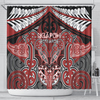 Aotearoa Iwi Ngapuhi Shower Curtain Maori Kowhaiwhai Pattern LT19 - Polynesian Pride