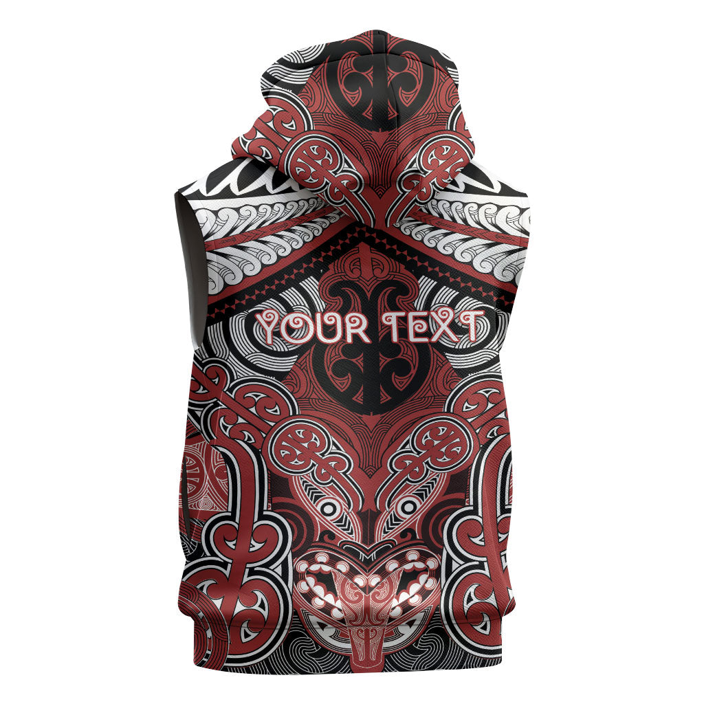 Aotearoa Iwi Ngapuhi Personalised Sleeveless Hoodie Maori Kowhaiwhai Pattern LT19 - Polynesian Pride