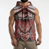 Aotearoa Iwi Ngapuhi Personalised Sleeveless Hoodie Maori Kowhaiwhai Pattern LT19 - Polynesian Pride