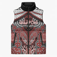 Aotearoa Iwi Ngapuhi Personalised Sleeveless Puffer Jacket Maori Kowhaiwhai Pattern LT19 Unisex Red - Polynesian Pride