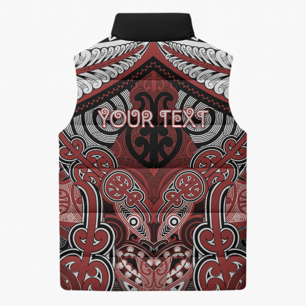 Aotearoa Iwi Ngapuhi Personalised Sleeveless Puffer Jacket Maori Kowhaiwhai Pattern LT19 - Polynesian Pride