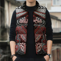 Aotearoa Iwi Ngapuhi Personalised Sleeveless Puffer Jacket Maori Kowhaiwhai Pattern LT19 - Polynesian Pride