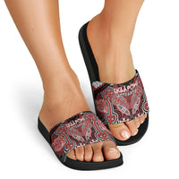Aotearoa Iwi Ngapuhi Slide Sandals Maori Kowhaiwhai Pattern LT19 - Polynesian Pride