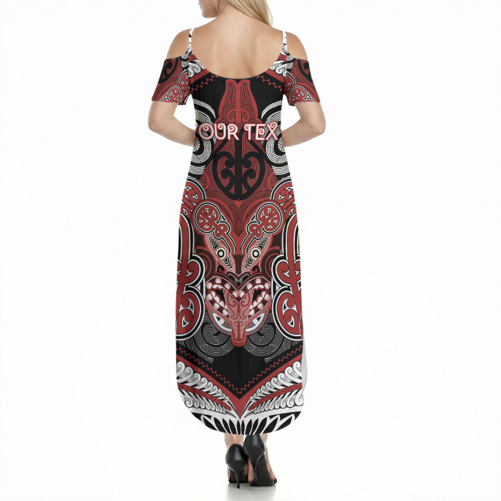 Aotearoa Iwi Ngapuhi Personalised Summer Maxi Dress Maori Kowhaiwhai Pattern LT19 - Polynesian Pride