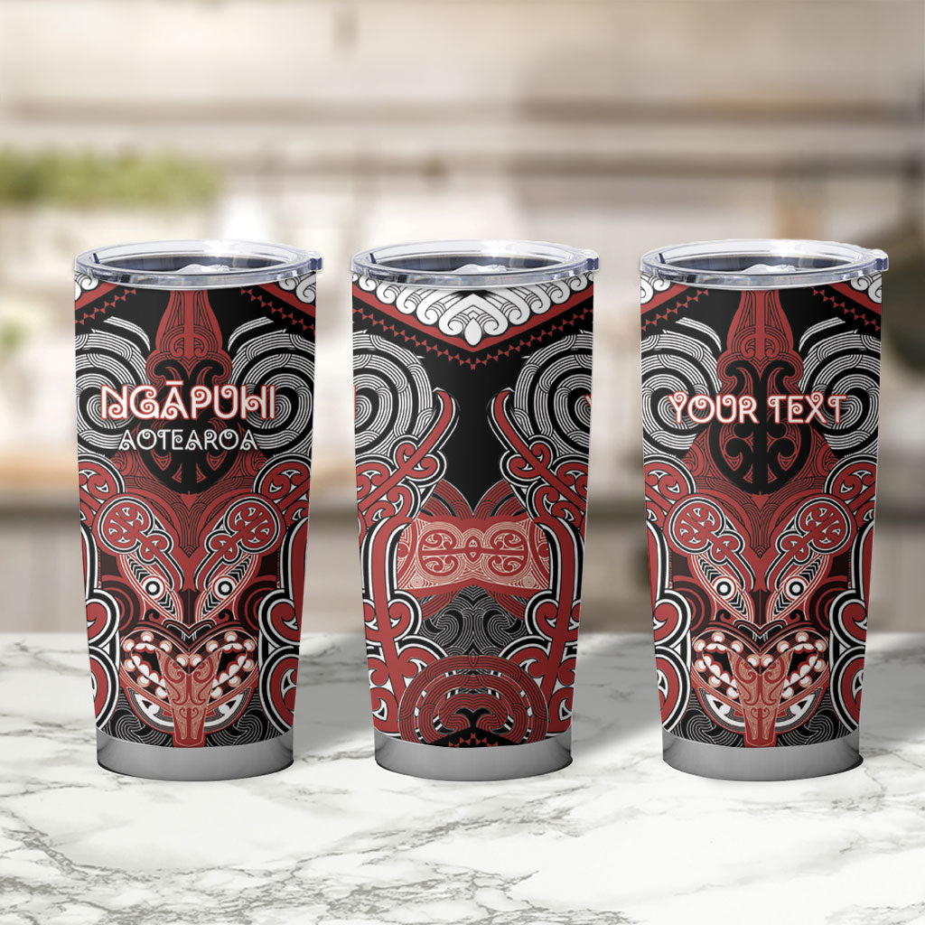 Aotearoa Iwi Ngapuhi Personalised Tumbler Cup Maori Kowhaiwhai Pattern LT19 - Polynesian Pride