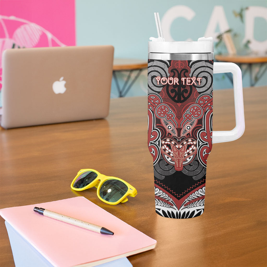 Aotearoa Iwi Ngapuhi Personalised Tumbler With Handle Maori Kowhaiwhai Pattern LT19 - Polynesian Pride