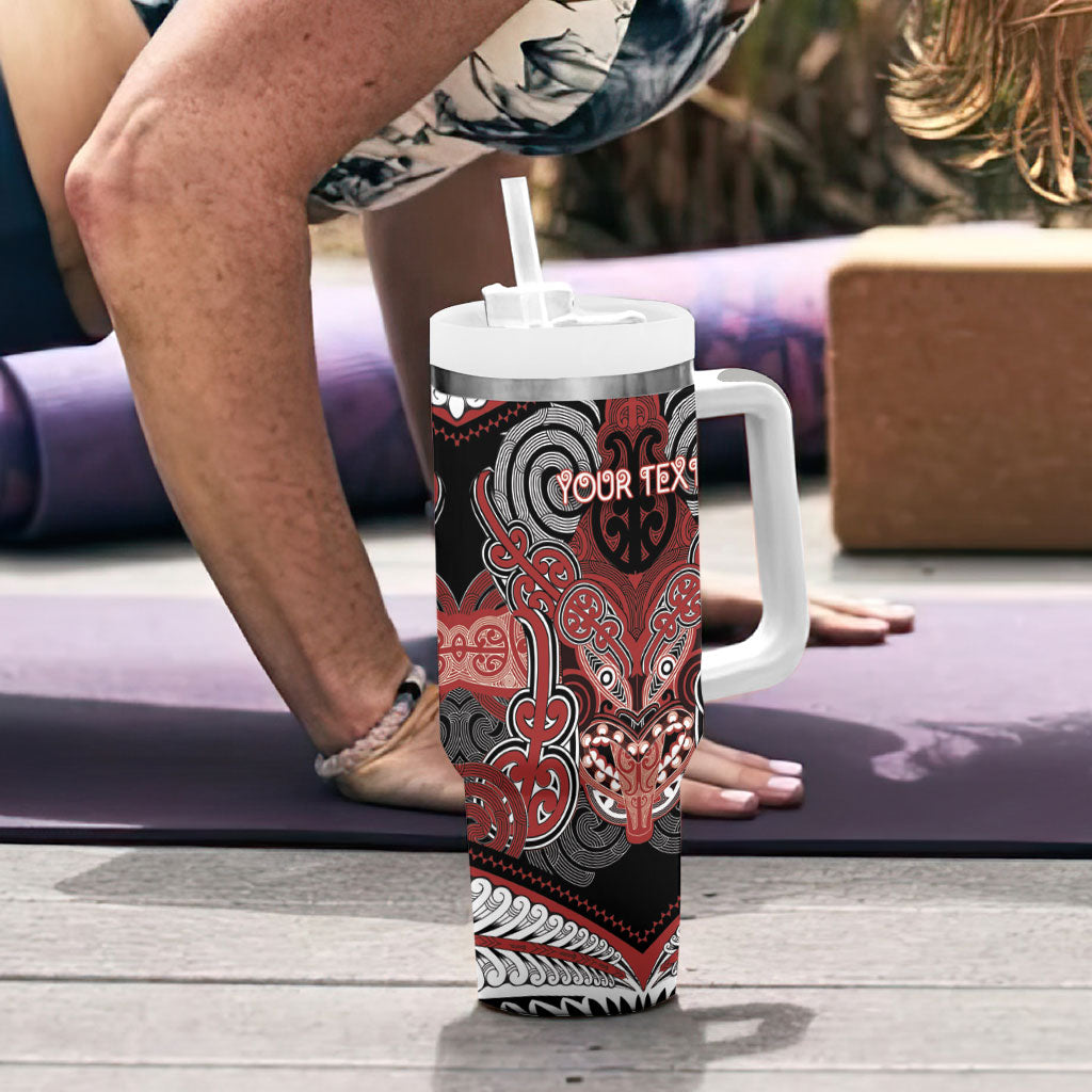 Aotearoa Iwi Ngapuhi Personalised Tumbler With Handle Maori Kowhaiwhai Pattern LT19 - Polynesian Pride
