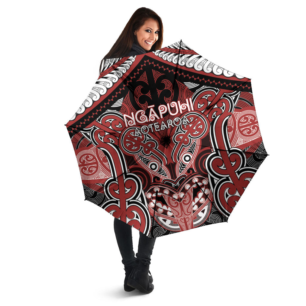 Aotearoa Iwi Ngapuhi Umbrella Maori Kowhaiwhai Pattern LT19 - Polynesian Pride