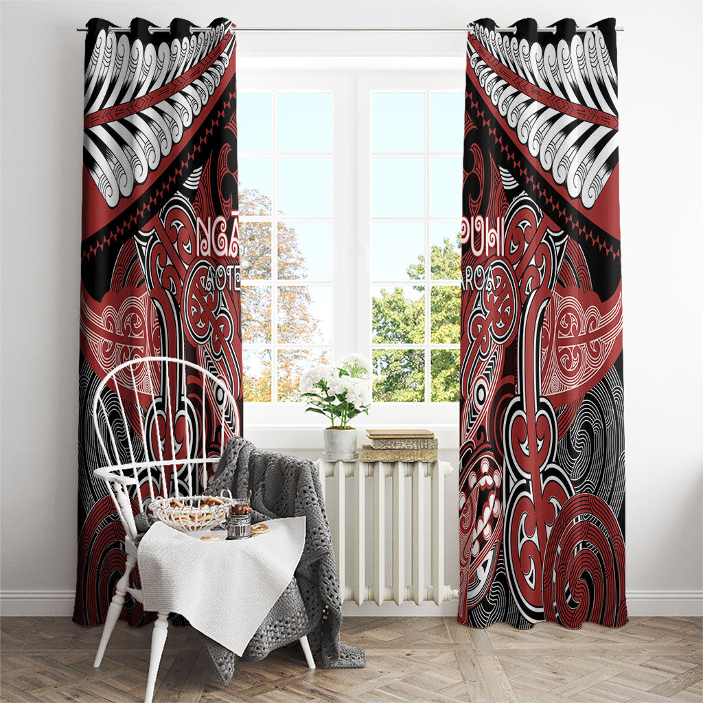 Aotearoa Iwi Ngapuhi Window Curtain Maori Kowhaiwhai Pattern LT19 - Polynesian Pride