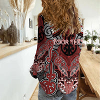 Aotearoa Iwi Ngapuhi Personalised Women Casual Shirt Maori Kowhaiwhai Pattern LT19 - Polynesian Pride