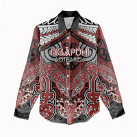 Aotearoa Iwi Ngapuhi Personalised Women Casual Shirt Maori Kowhaiwhai Pattern LT19 - Polynesian Pride