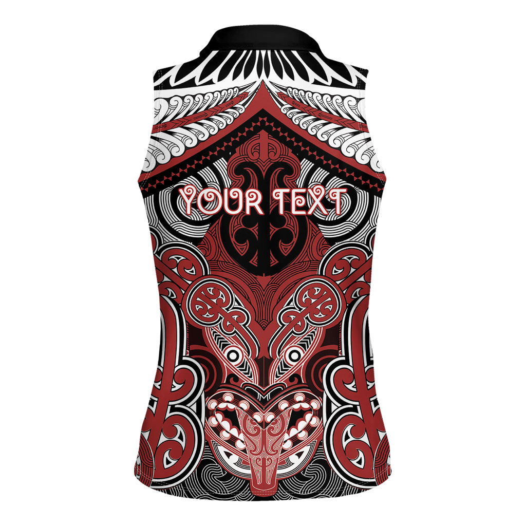 Aotearoa Iwi Ngapuhi Personalised Women Sleeveless Polo Shirt Maori Kowhaiwhai Pattern LT19 - Polynesian Pride