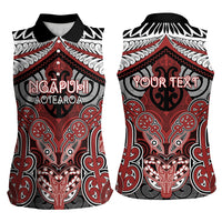 Aotearoa Iwi Ngapuhi Personalised Women Sleeveless Polo Shirt Maori Kowhaiwhai Pattern LT19 - Polynesian Pride