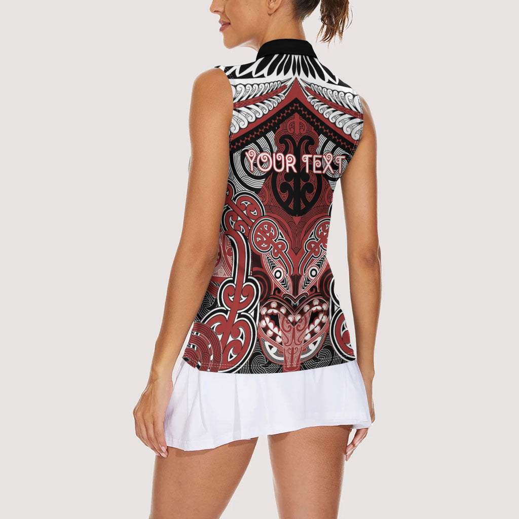 Aotearoa Iwi Ngapuhi Personalised Women Sleeveless Polo Shirt Maori Kowhaiwhai Pattern LT19 - Polynesian Pride