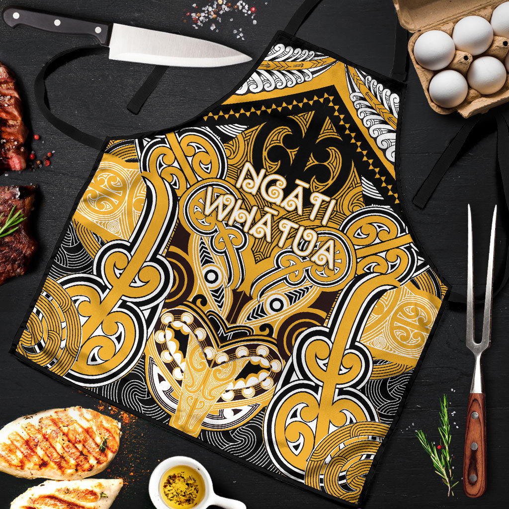 Aotearoa Iwi Ngati Whatua Apron Maori Kowhaiwhai Pattern LT19 Yellow - Polynesian Pride