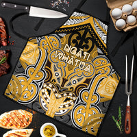 Aotearoa Iwi Ngati Whatua Apron Maori Kowhaiwhai Pattern LT19 Yellow - Polynesian Pride