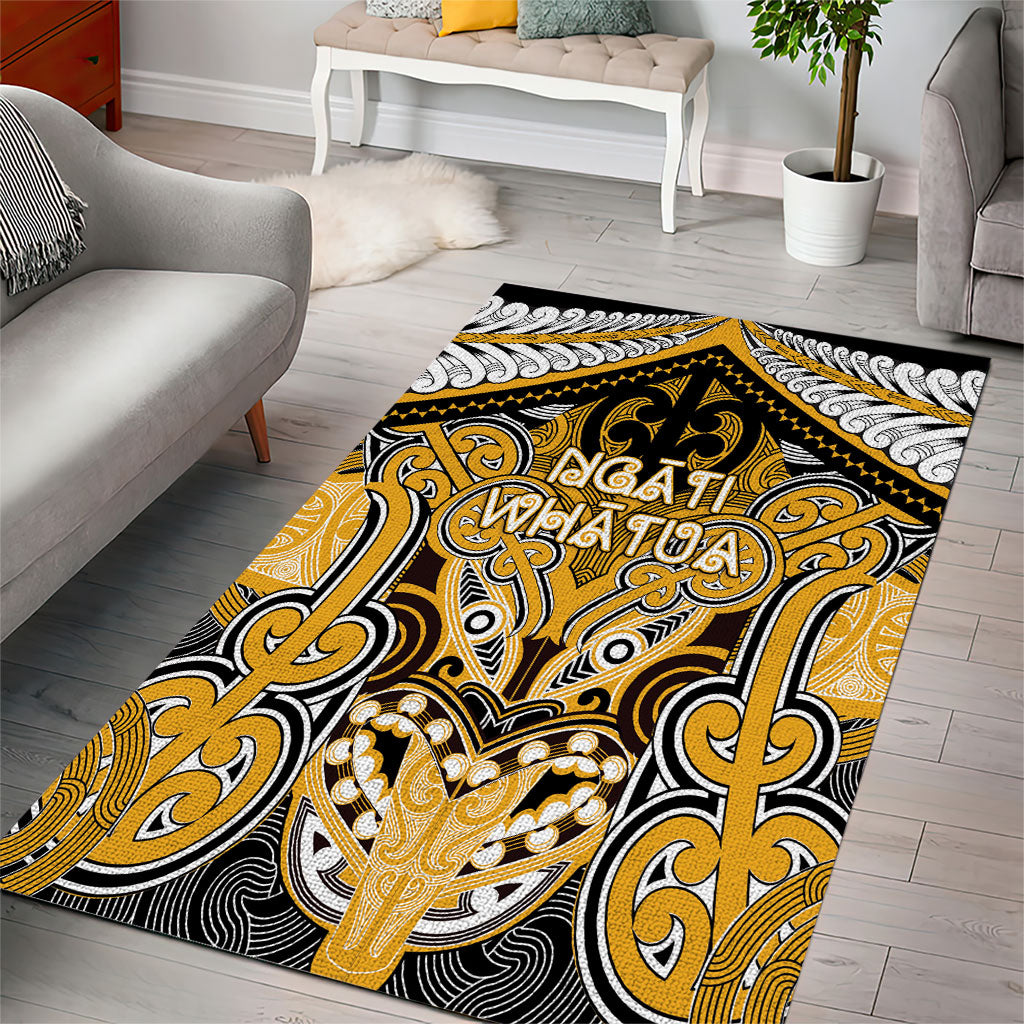 Aotearoa Iwi Ngati Whatua Area Rug Maori Kowhaiwhai Pattern LT19 - Polynesian Pride