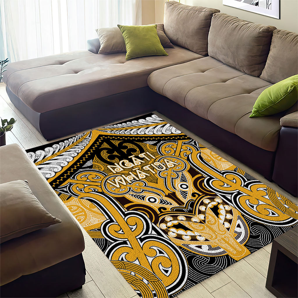 Aotearoa Iwi Ngati Whatua Area Rug Maori Kowhaiwhai Pattern LT19 - Polynesian Pride