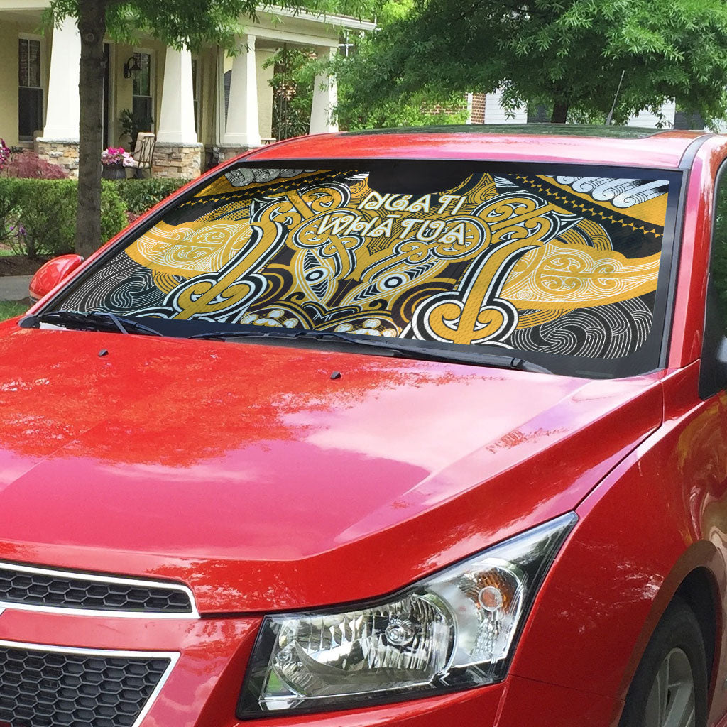 Aotearoa Iwi Ngati Whatua Auto Sun Shade Maori Kowhaiwhai Pattern LT19 - Polynesian Pride