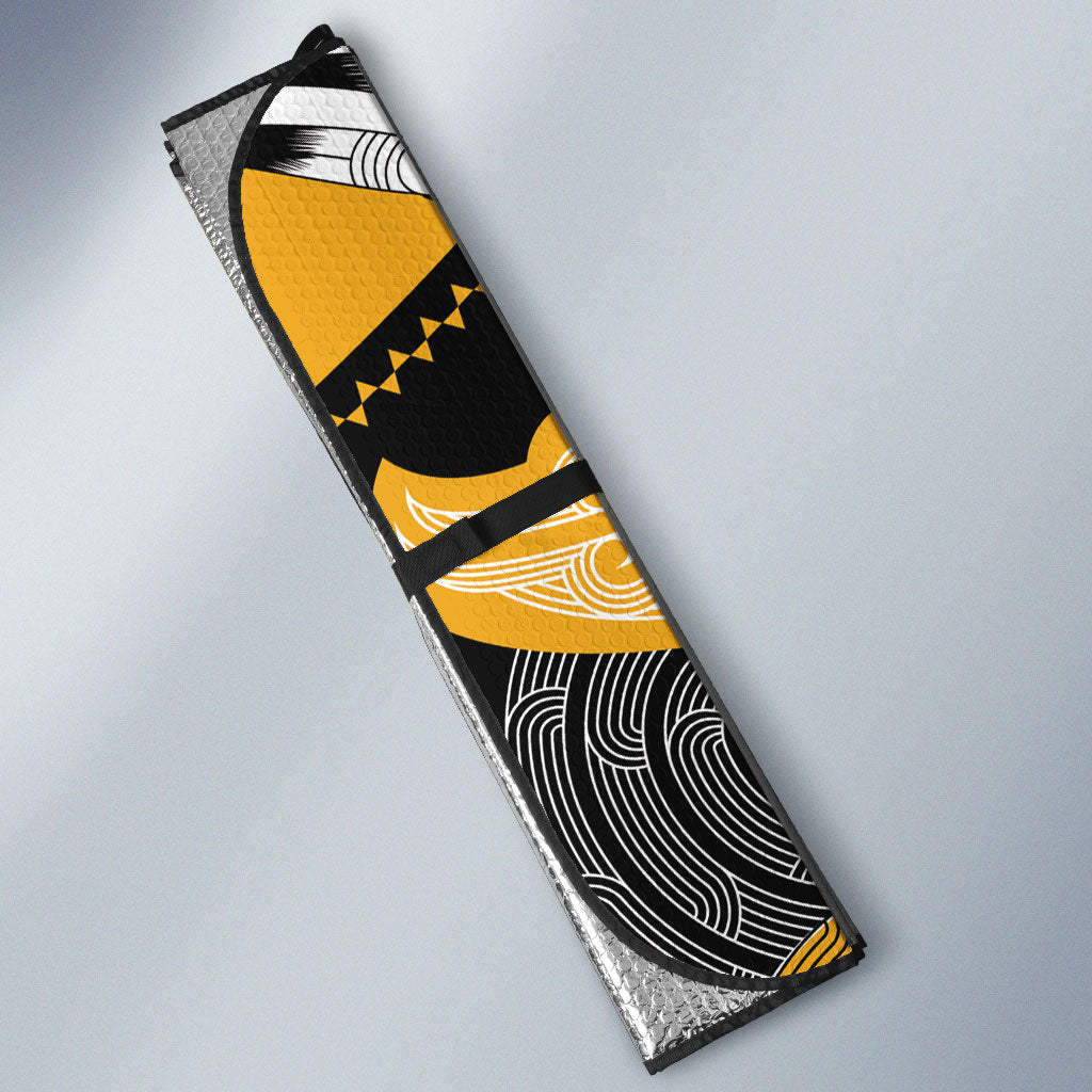 Aotearoa Iwi Ngati Whatua Auto Sun Shade Maori Kowhaiwhai Pattern LT19 - Polynesian Pride