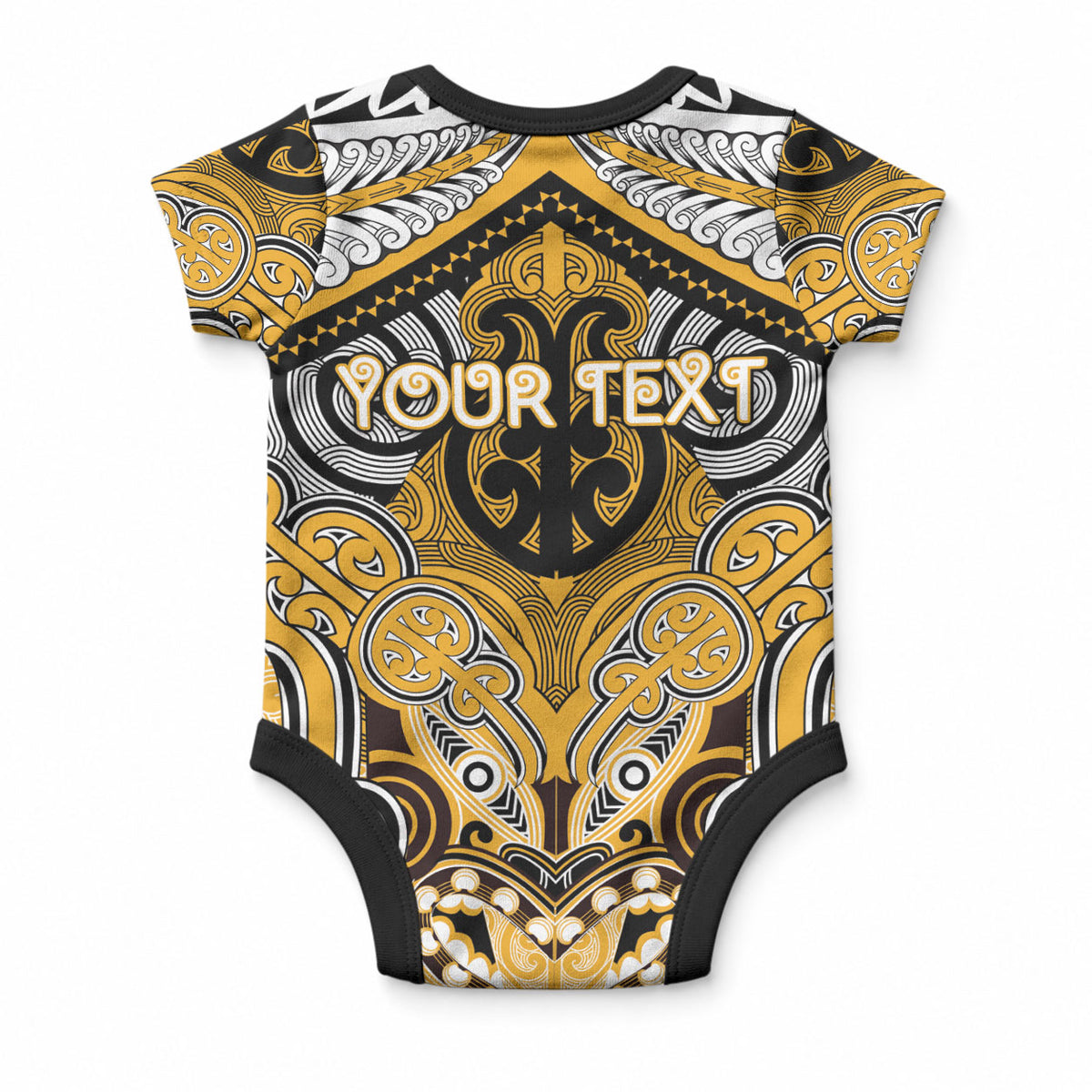 Aotearoa Iwi Ngati Whatua Personalised Baby Onesie Maori Kowhaiwhai Pattern LT19 - Polynesian Pride