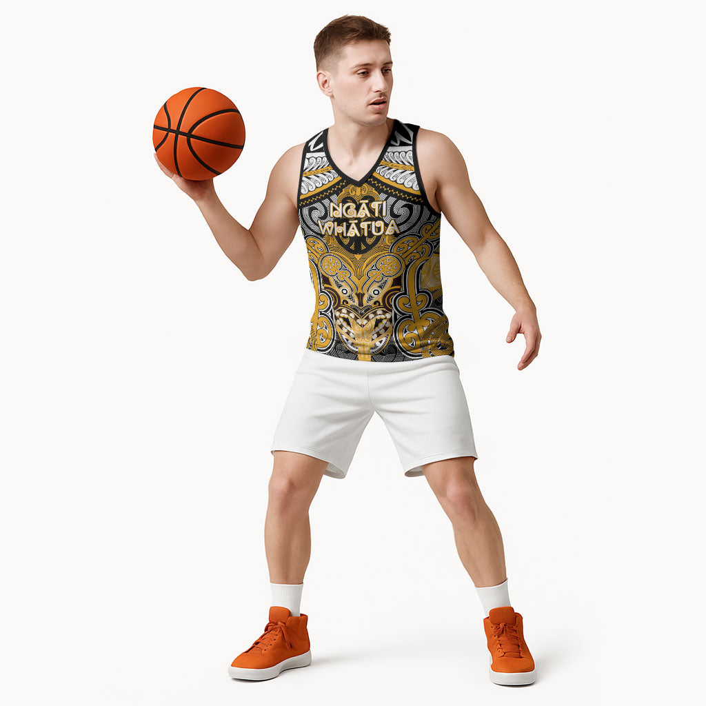 Aotearoa Iwi Ngati Whatua Personalised Basketball Jersey Maori Kowhaiwhai Pattern LT19 - Polynesian Pride