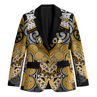Aotearoa Iwi Ngati Whatua Personalised Blazer Maori Kowhaiwhai Pattern LT19 Unisex Yellow - Polynesian Pride