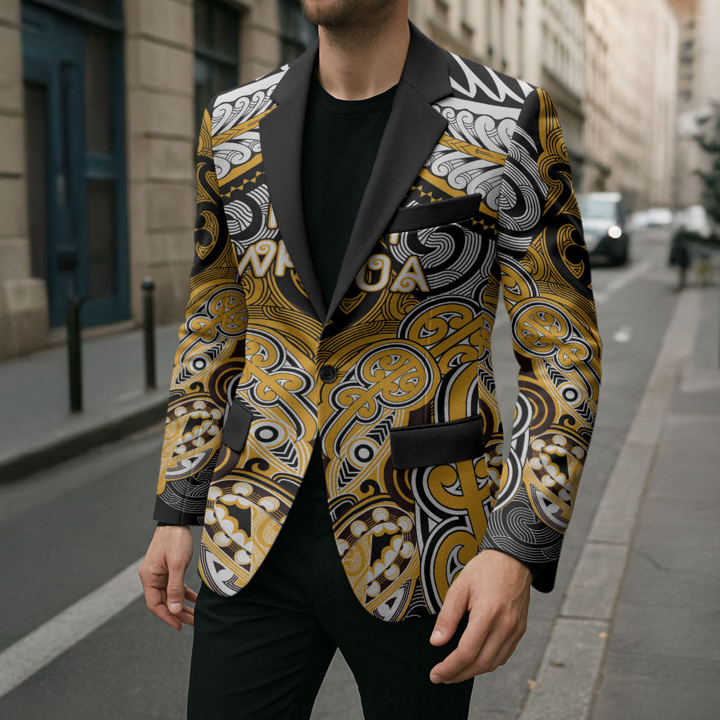 Aotearoa Iwi Ngati Whatua Personalised Blazer Maori Kowhaiwhai Pattern LT19 - Polynesian Pride