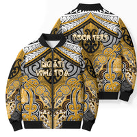 Aotearoa Iwi Ngati Whatua Personalised Bomber Puffer Jacket Maori Kowhaiwhai Pattern LT19 - Polynesian Pride