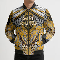 Aotearoa Iwi Ngati Whatua Personalised Bomber Puffer Jacket Maori Kowhaiwhai Pattern LT19 - Polynesian Pride