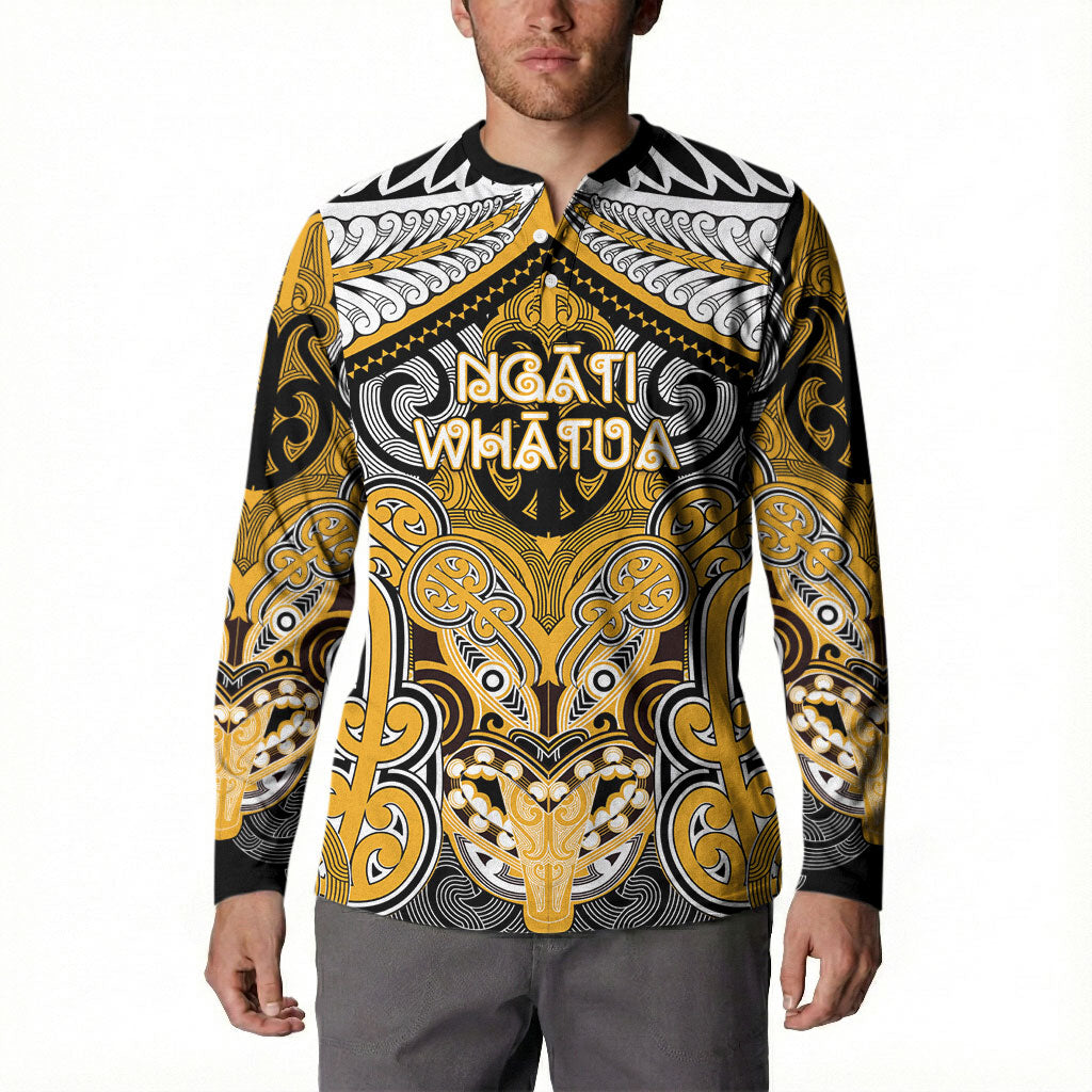 Aotearoa Iwi Ngati Whatua Personalised Button Sweatshirt Maori Kowhaiwhai Pattern LT19 - Polynesian Pride