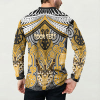 Aotearoa Iwi Ngati Whatua Personalised Button Sweatshirt Maori Kowhaiwhai Pattern LT19 - Polynesian Pride