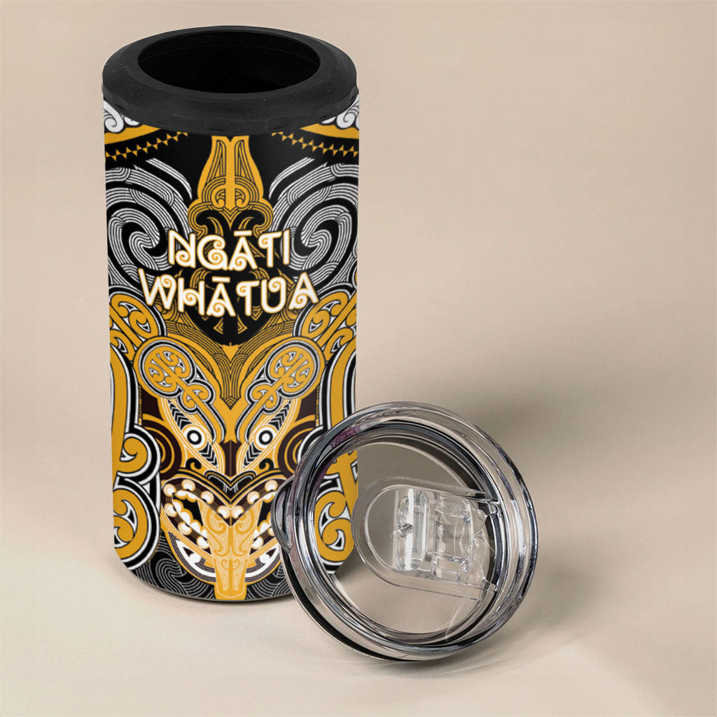 Aotearoa Iwi Ngati Whatua Personalised 4 in 1 Can Cooler Tumbler Maori Kowhaiwhai Pattern LT19 - Polynesian Pride