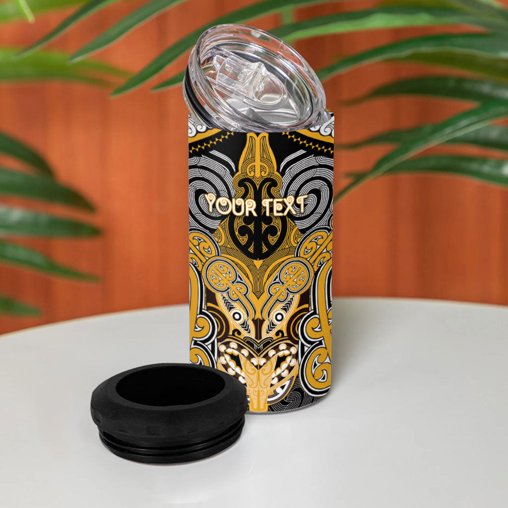 Aotearoa Iwi Ngati Whatua Personalised 4 in 1 Can Cooler Tumbler Maori Kowhaiwhai Pattern LT19 - Polynesian Pride