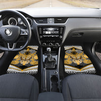 Aotearoa Iwi Ngati Whatua Personalised Car Mats Maori Kowhaiwhai Pattern LT19 Set 2pcs - Front Yellow - Polynesian Pride