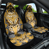 Aotearoa Iwi Ngati Whatua Car Seat Cover Maori Kowhaiwhai Pattern LT19 One Size Yellow - Polynesian Pride